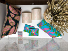 'Manwak (Mumeka Blooms / Fleurs Mumeka)' Pouch by Deborah Wurrkidj - Turquoise