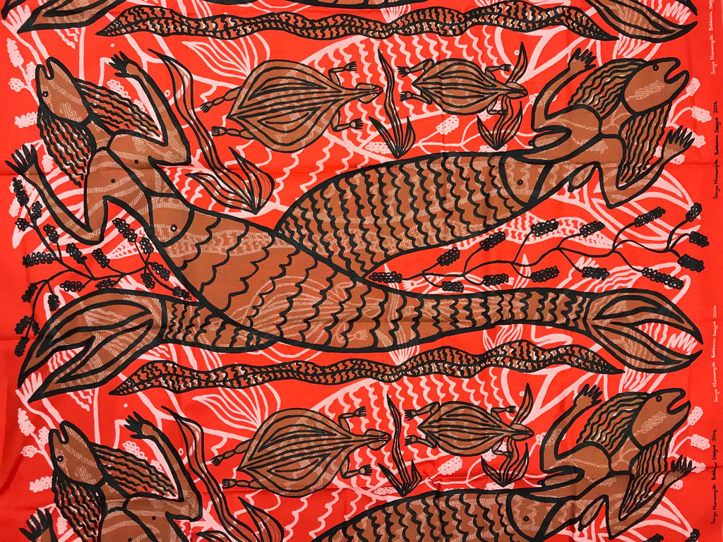 'Yawk Yawk (Young Woman Spirit / Esprit de Jeune Femme)' art fabric by ...