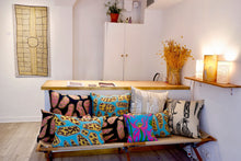 Cushion 'Narduk Kunred (My country/Mon pays)' by Helen Lanyinwanga - Light blue, 40x60cm